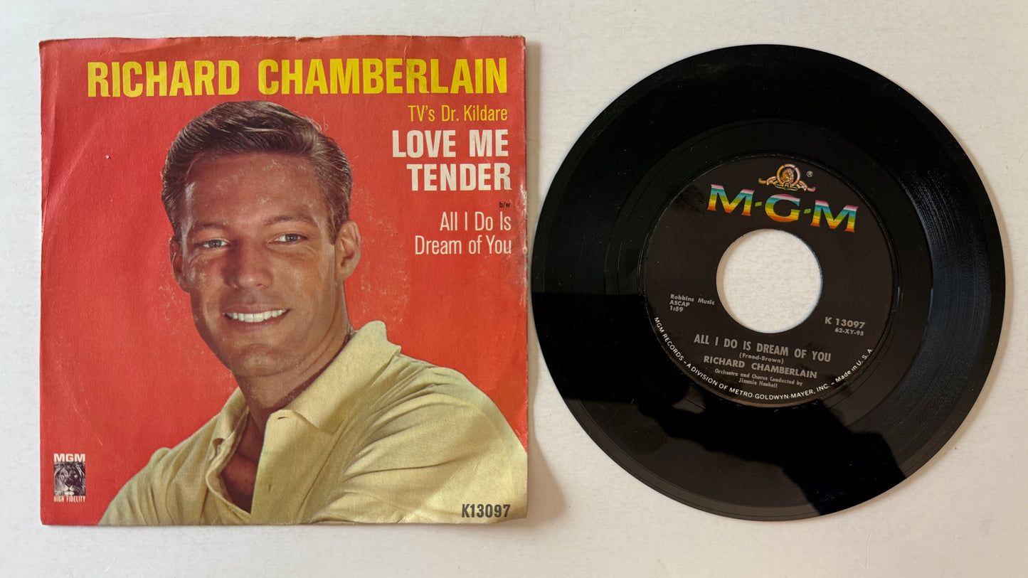 Richard Chamberlain Love Me Tender Used 45 RPM 7" Vinyl VG+\
