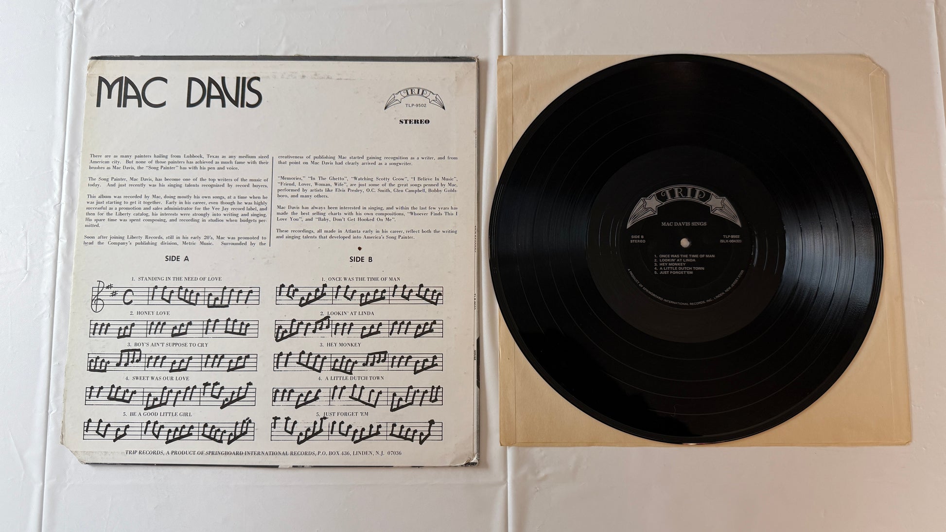 Mac Davis Mac Davis Sings Used Vinyl LP VG+\G+