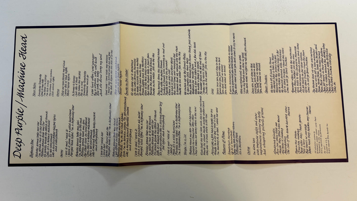Deep Purple Machine Head Used Vinyl LP VG+\VG