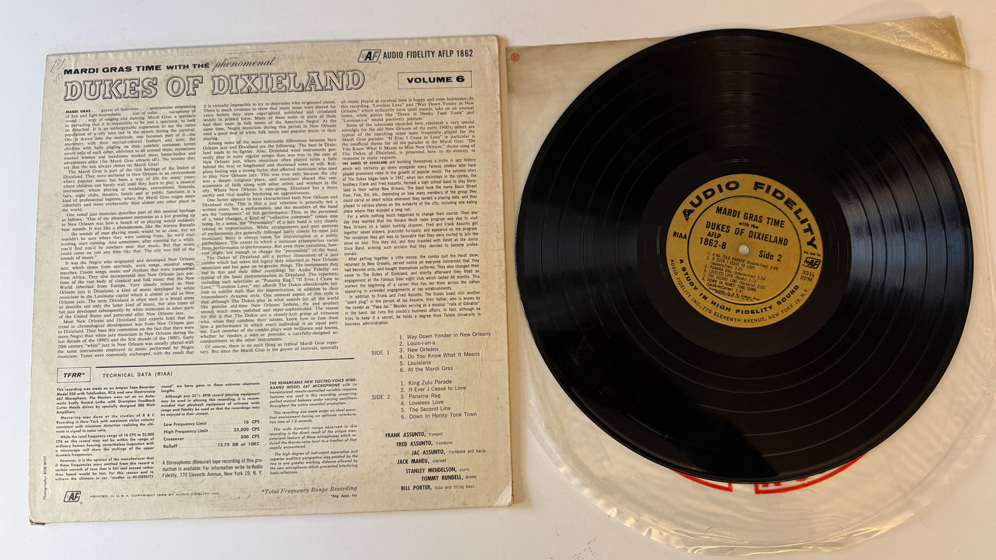 The Dukes Of Dixieland Mardi Gras Time With The Dukes Of Dixieland - Volume 6 Used Vinyl LP VG\VG