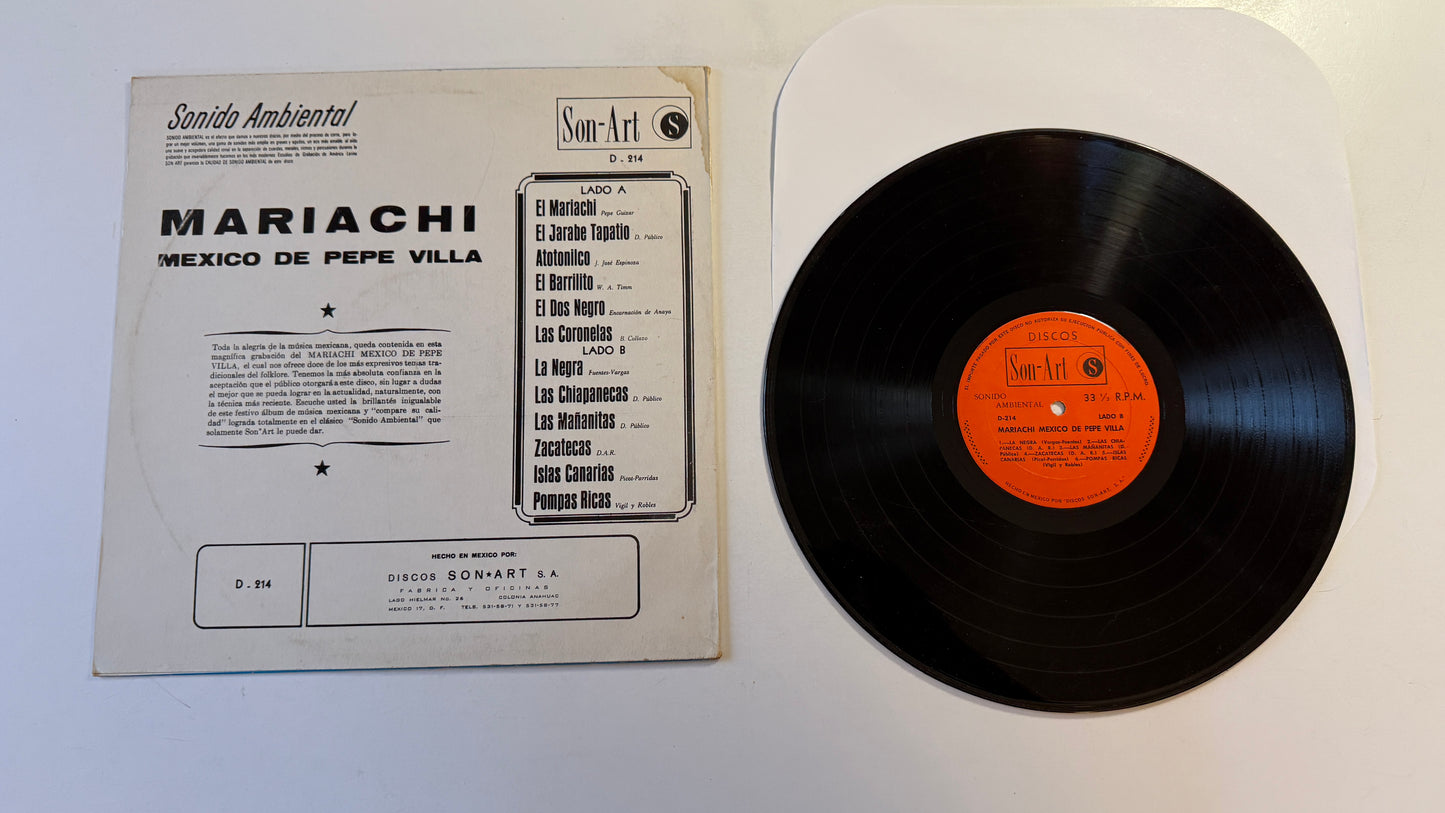 Mariachi Mexico de Pepe Villa Mariachi Used Vinyl LP VG+\VG