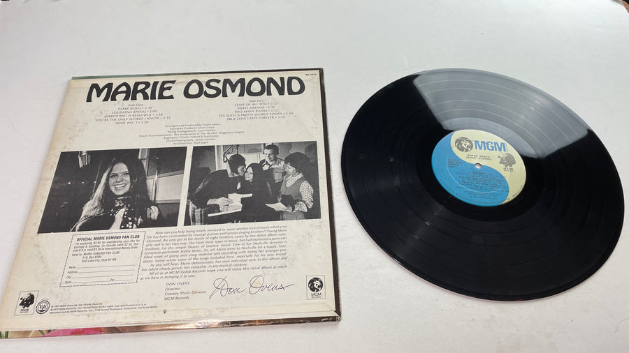 Marie Osmond Paper Roses Used Vinyl LP VG+\VG+