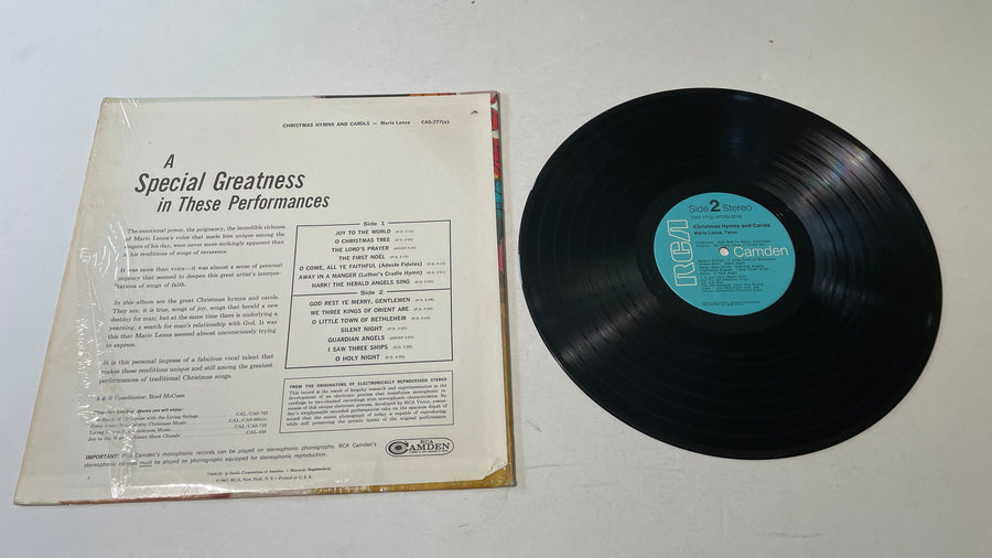 Mario Lanza Christmas Hymns And Carols Used Vinyl LP VG+\VG+