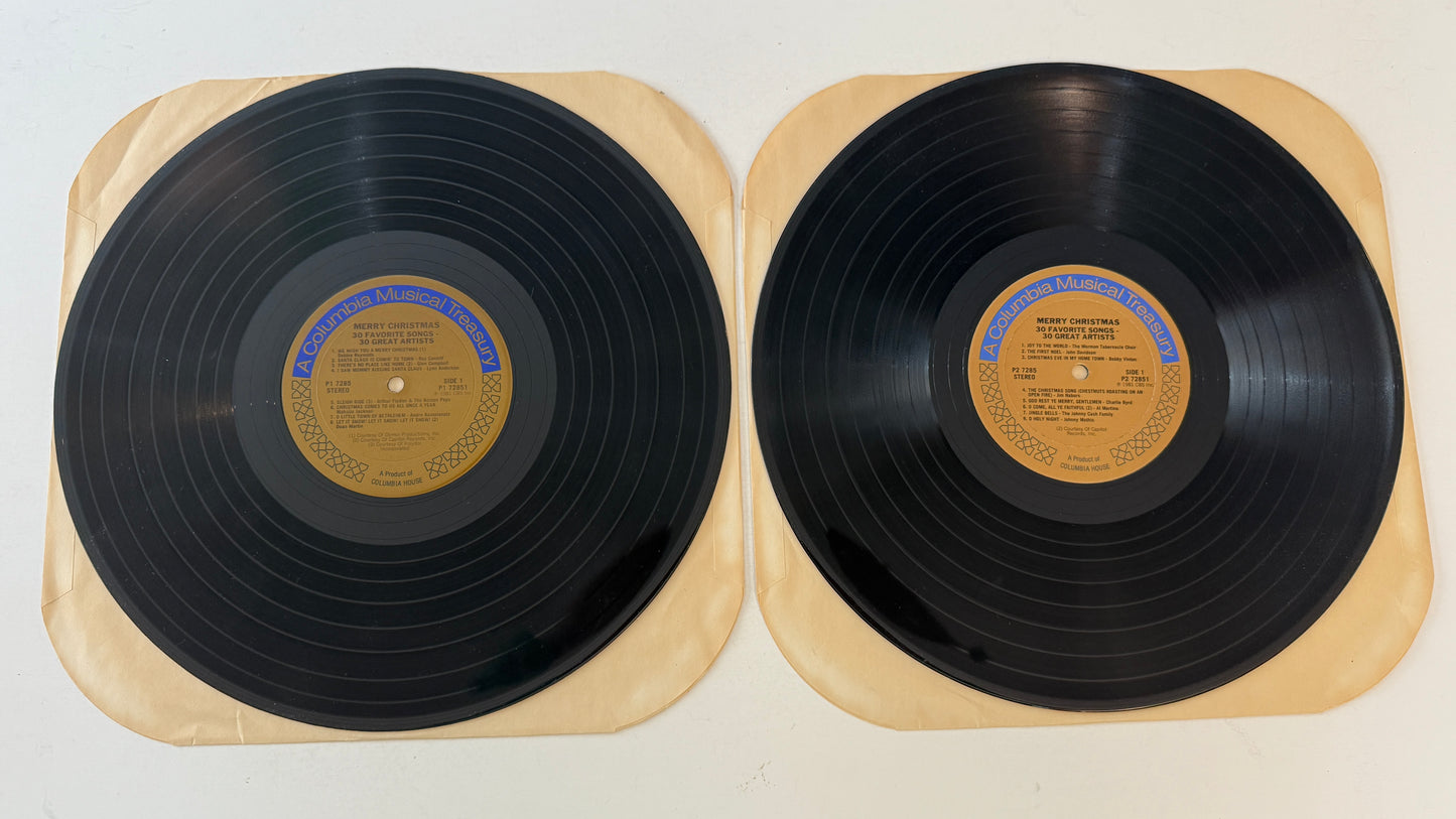 Various Merry Christmas 30 Favorite Songs 30 Great Artists Used Vinyl 2LP VG+\VG+