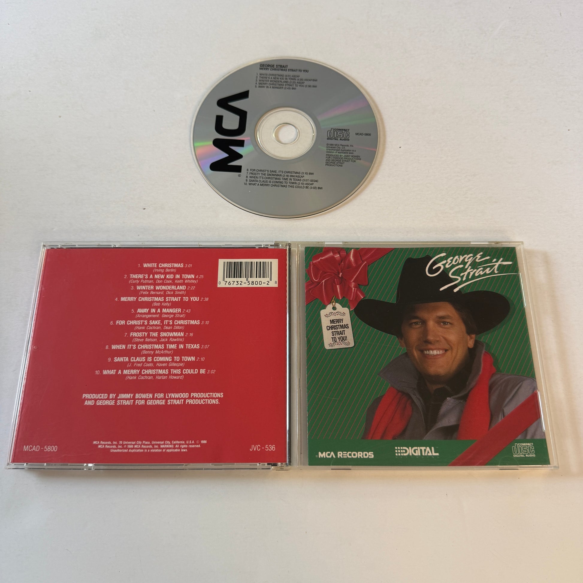George Strait Merry Christmas Strait To You Used CD VG+\VG+