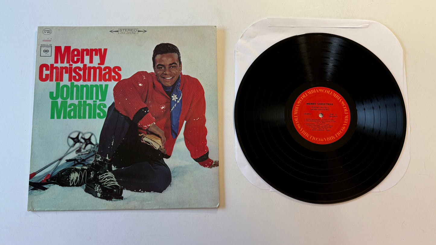 Johnny Mathis Merry Christmas Used Vinyl LP VG+\VG+