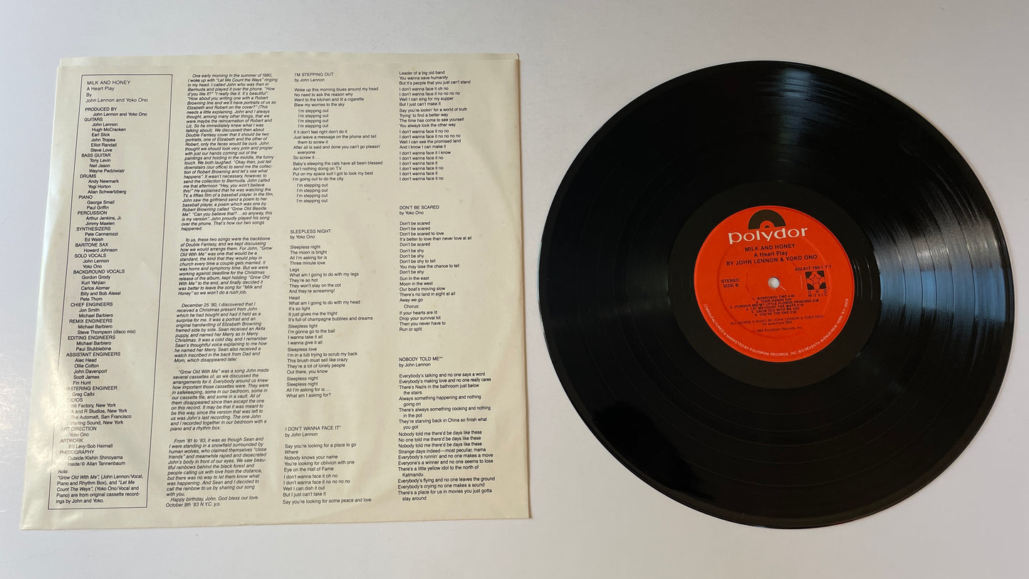 John Lennon & Yoko Ono Milk And Honey Used Vinyl LP VG+\VG+