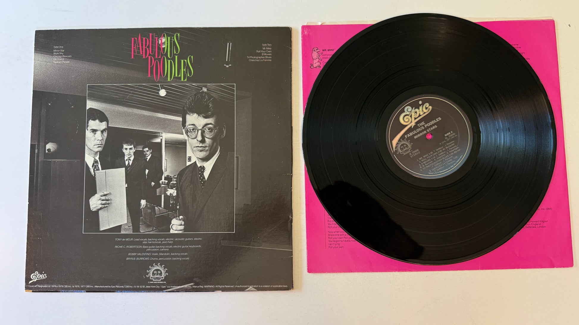 Fabulous Poodles Mirror Stars Used Vinyl LP VG+\VG