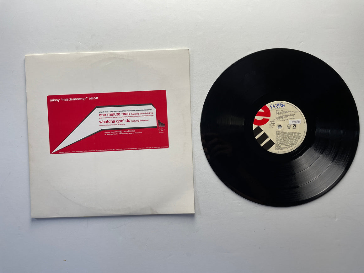Missy Elliott One Minute Man 12" Used Vinyl Single VG+\VG+