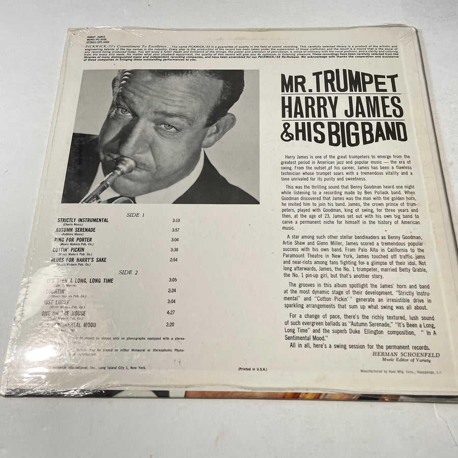 Harry James Mister Trumpet New Vinyl LP M\M