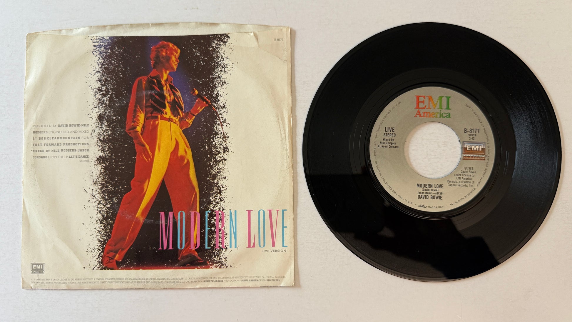 David Bowie Modern Love Used 45 RPM 7" Vinyl VG+\