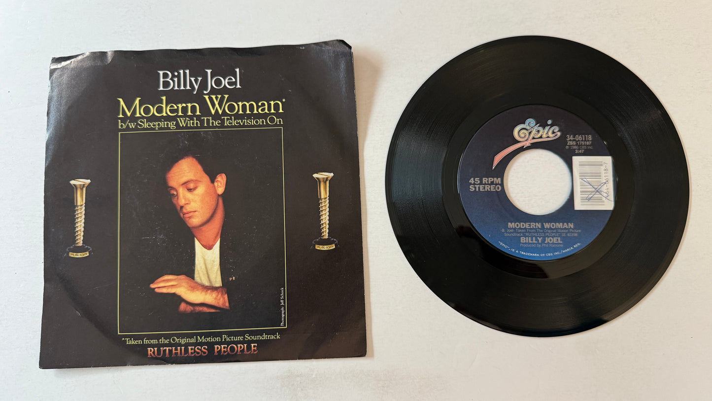 Billy Joel Modern Woman Used 45 RPM 7" Vinyl VG+\