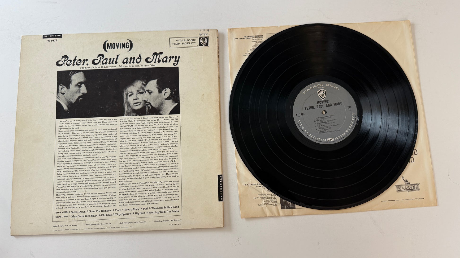 Peter, Paul & Mary (Moving) Used Vinyl LP VG+\VG