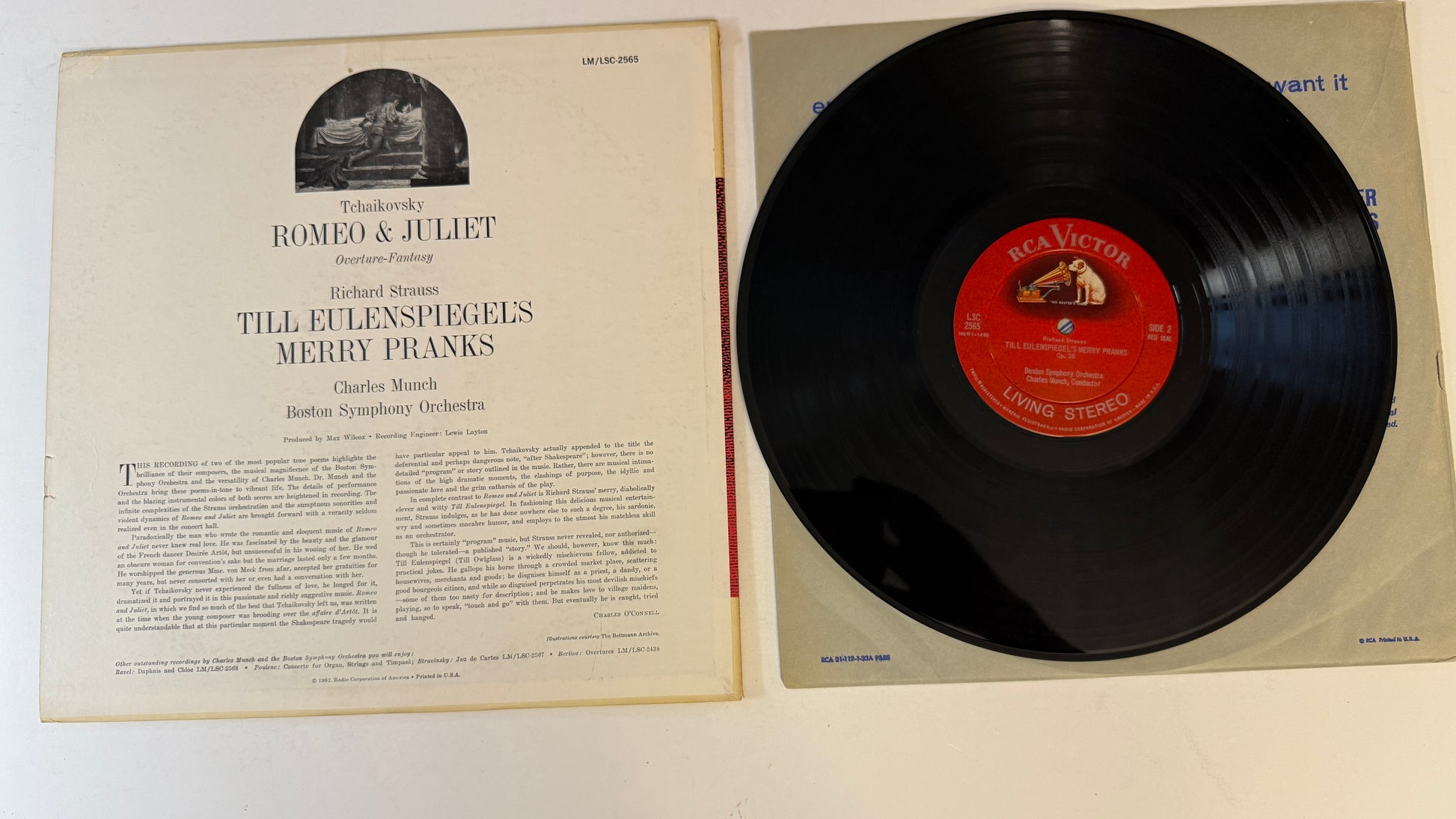 Tchaikovsky* / Strauss* Munch*, Boston Symphony* Used Vinyl LP VG+\VG