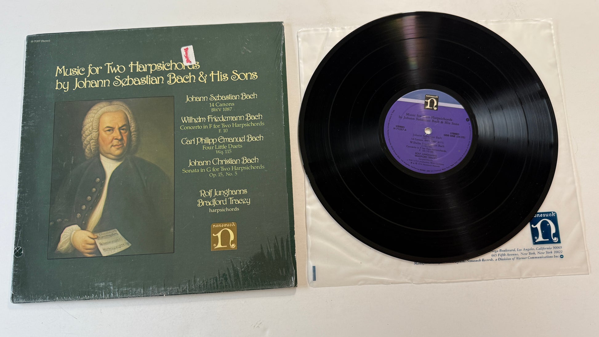 Rolf Junghanns Music For Two Harpsichords By Johann Sebastian Bach & His Sons Used Vinyl LP VG+\VG+