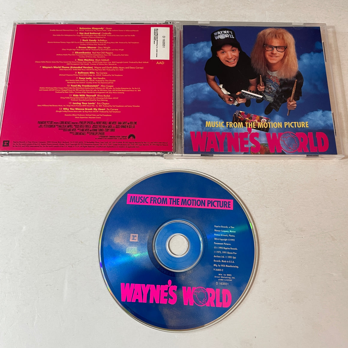 Various Music From The Motion Picture Wayne's World Used CD VG+\VG+