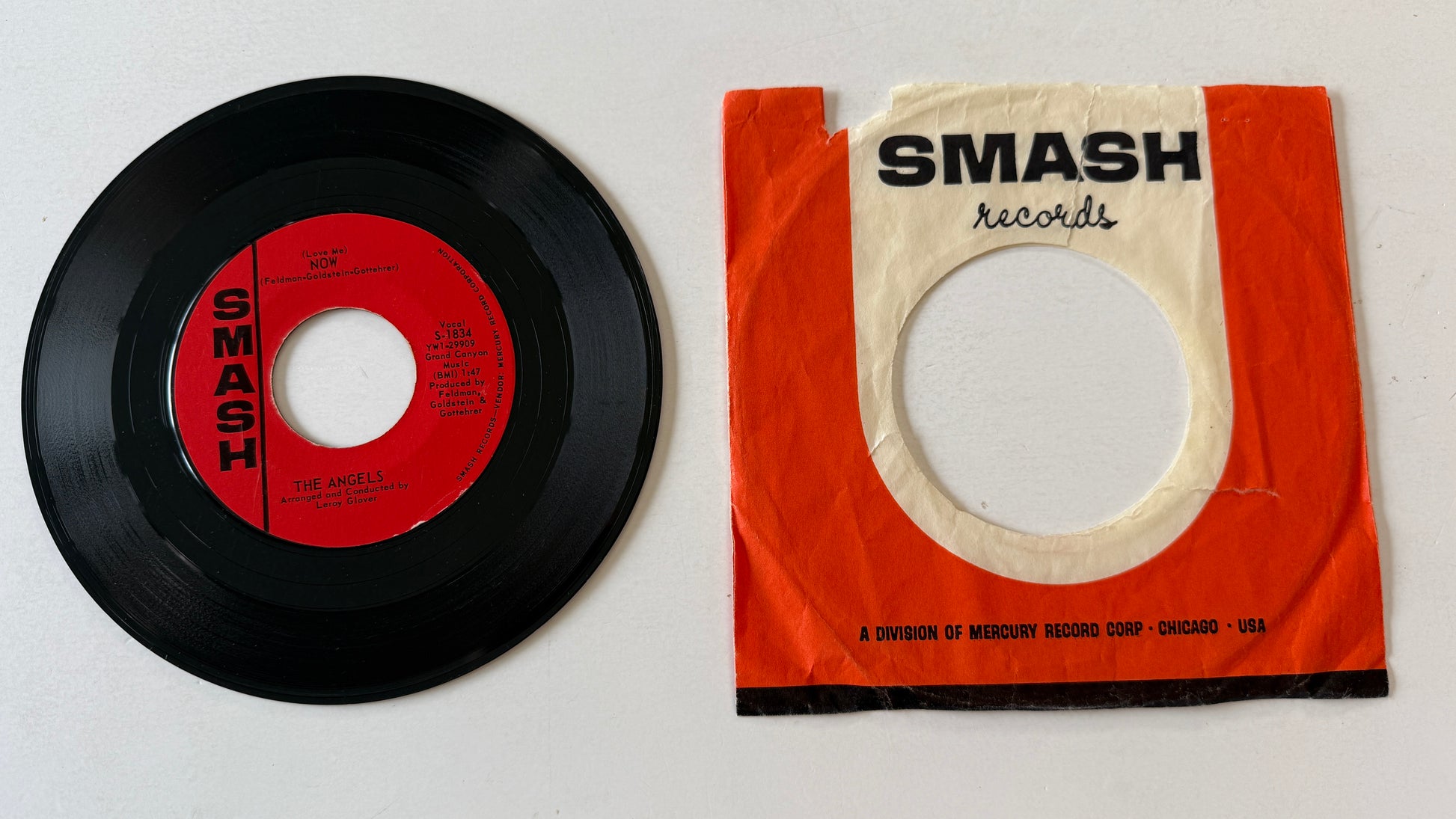 The Angels My Boyfriend's Back / (Love Me) Now Used 45 RPM 7" Vinyl VG+\VG
