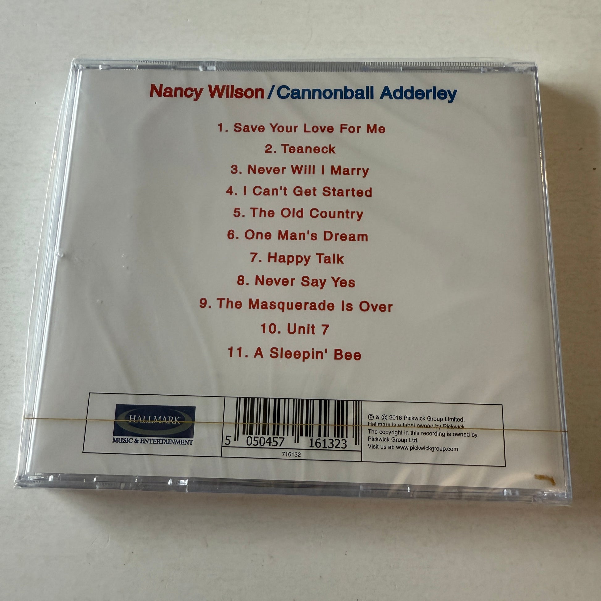 Nancy Wilson Nancy Wilson / Cannonball Adderley New Sealed CD M\M