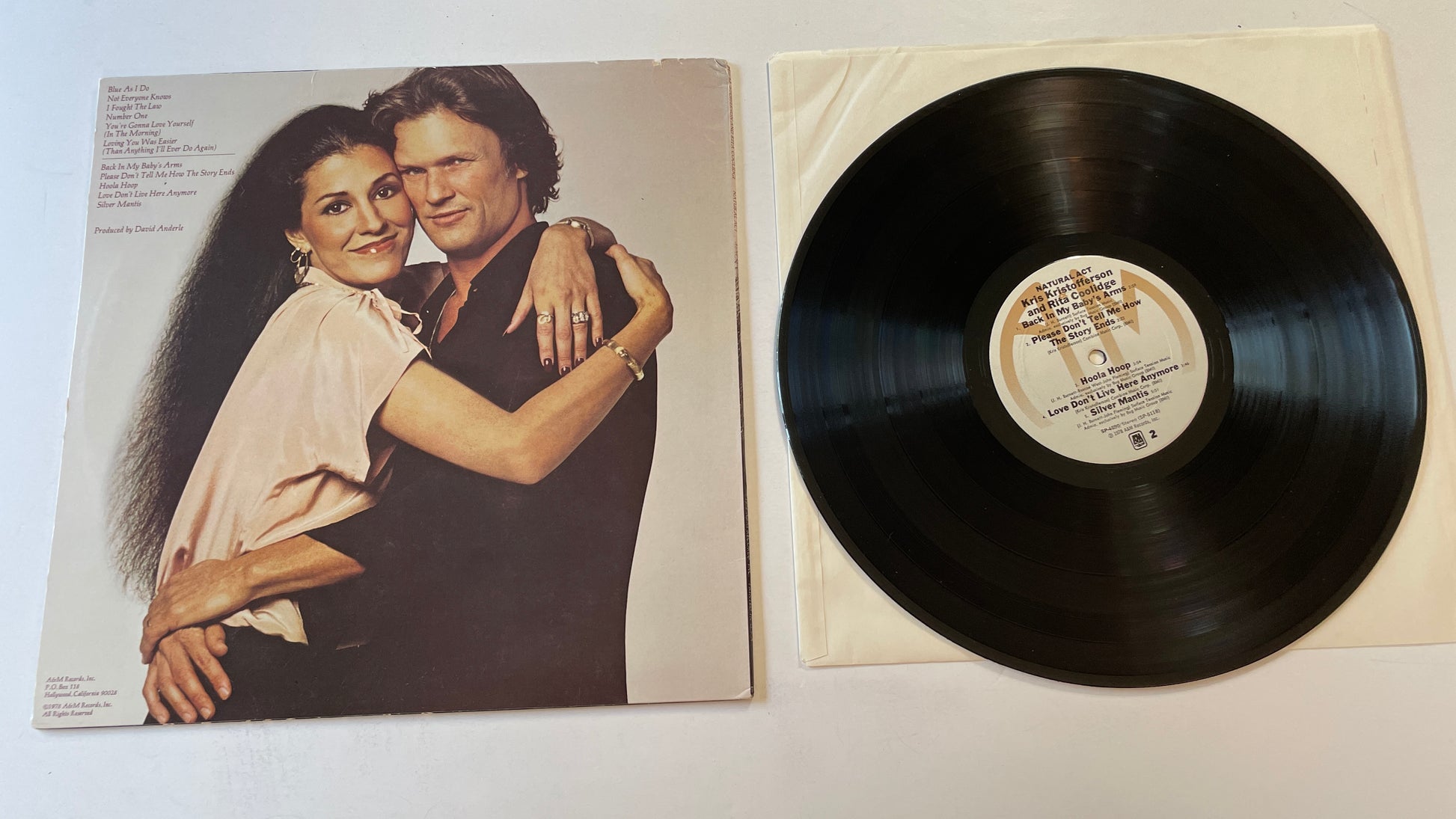 Kris Kristofferson & Rita Coolidge Natural Act Used Vinyl LP VG+\VG