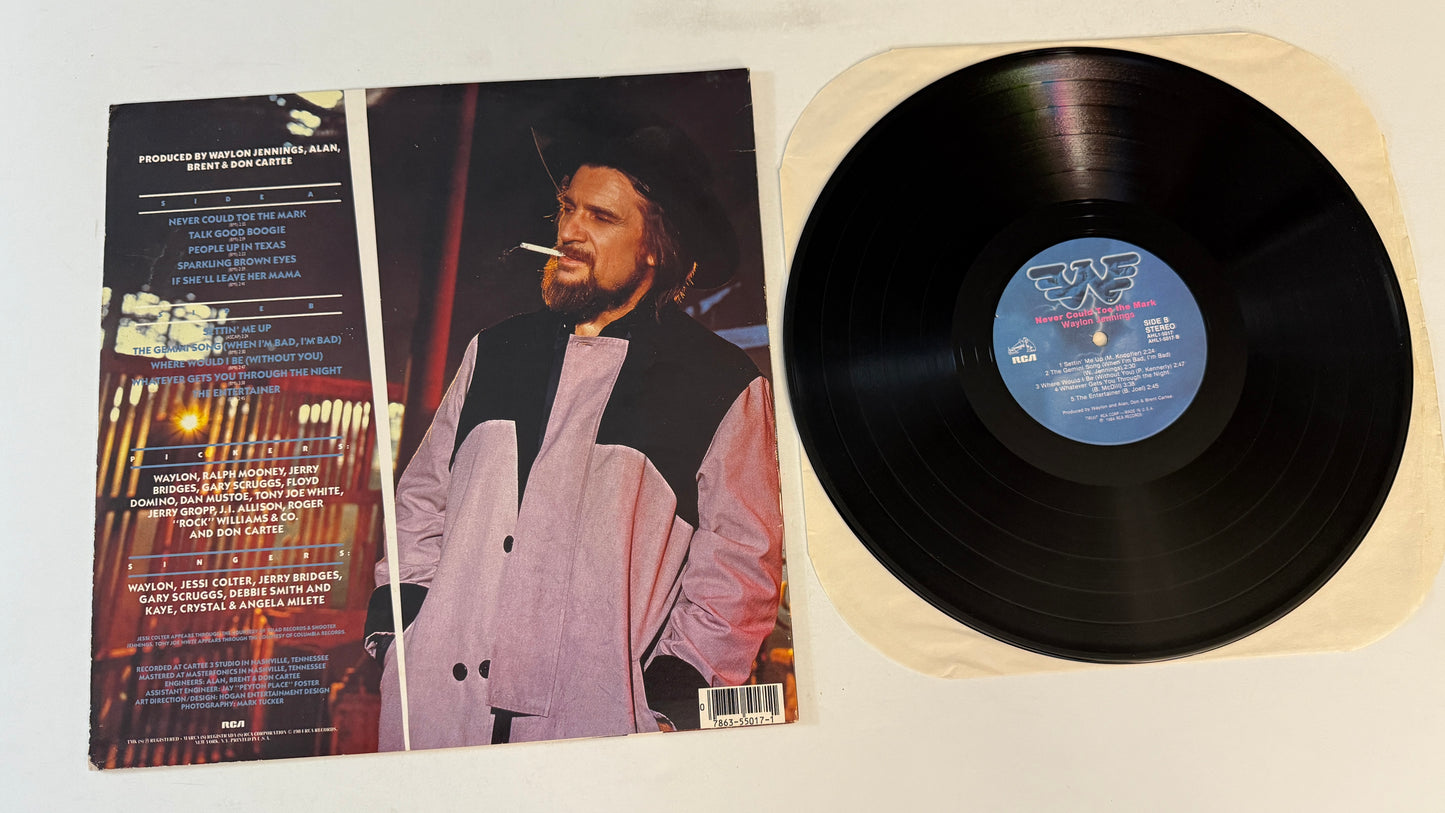 Waylon Jennings Never Could Toe The Mark Used Vinyl LP VG+\VG+