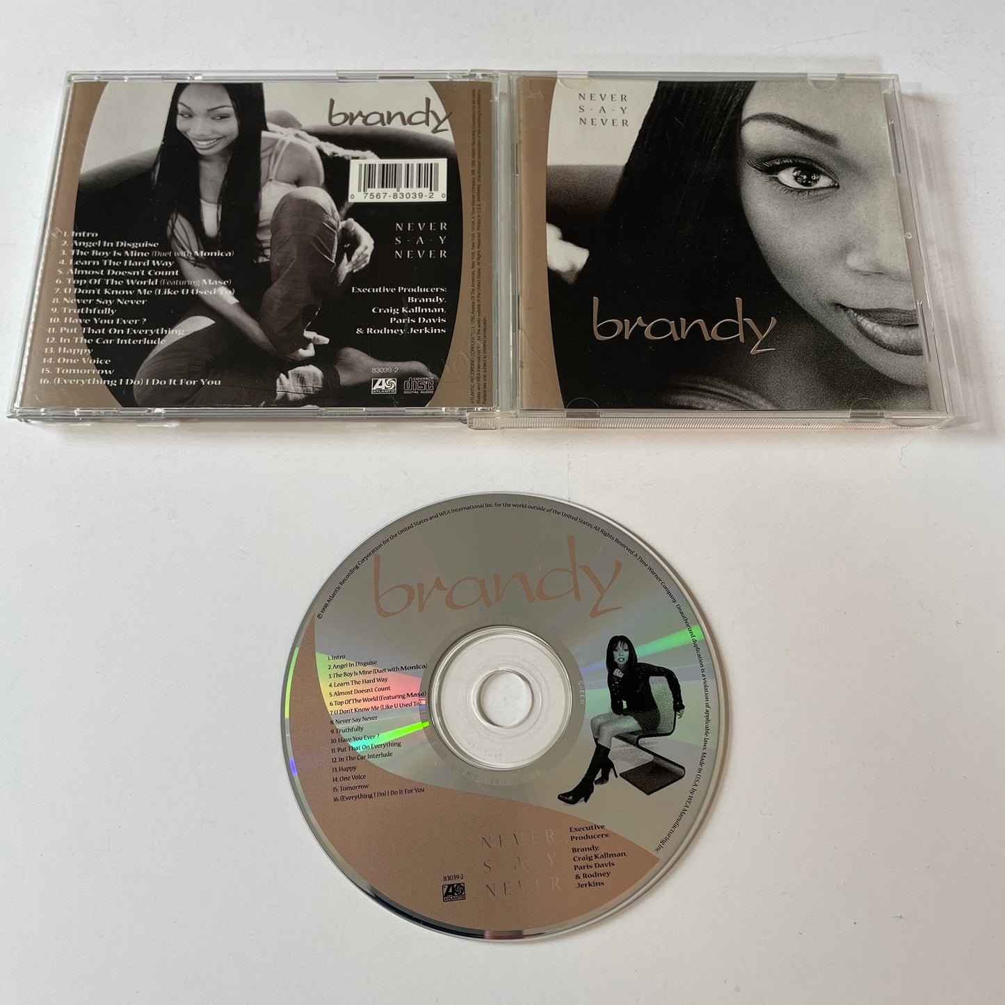 Brandy Never Say Never Used CD VG+\VG+