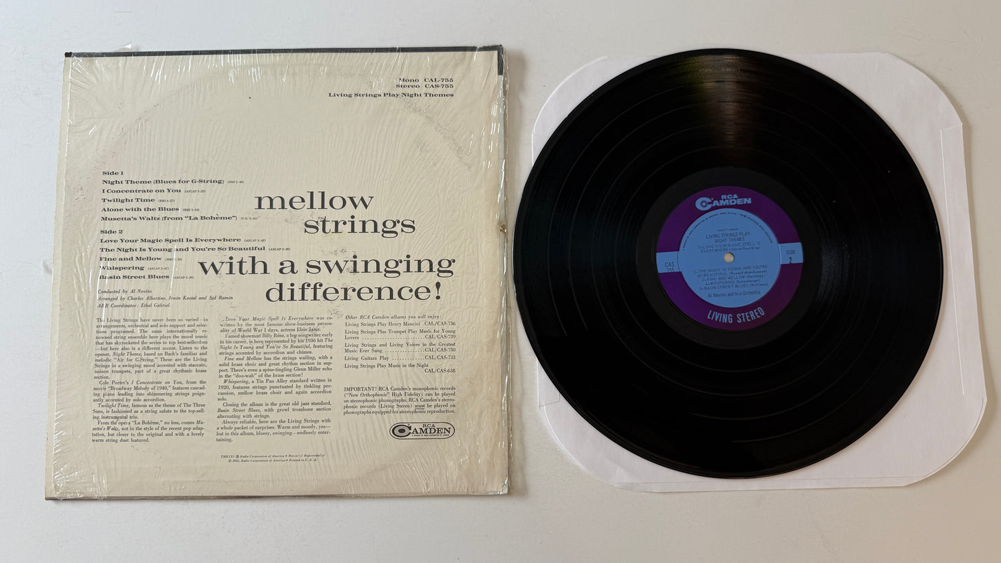 Living Strings Night Themes Used Vinyl LP VG+\VG+