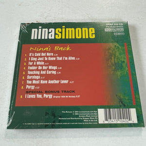 Nina Simone Nina's Back New Sealed CD M\M