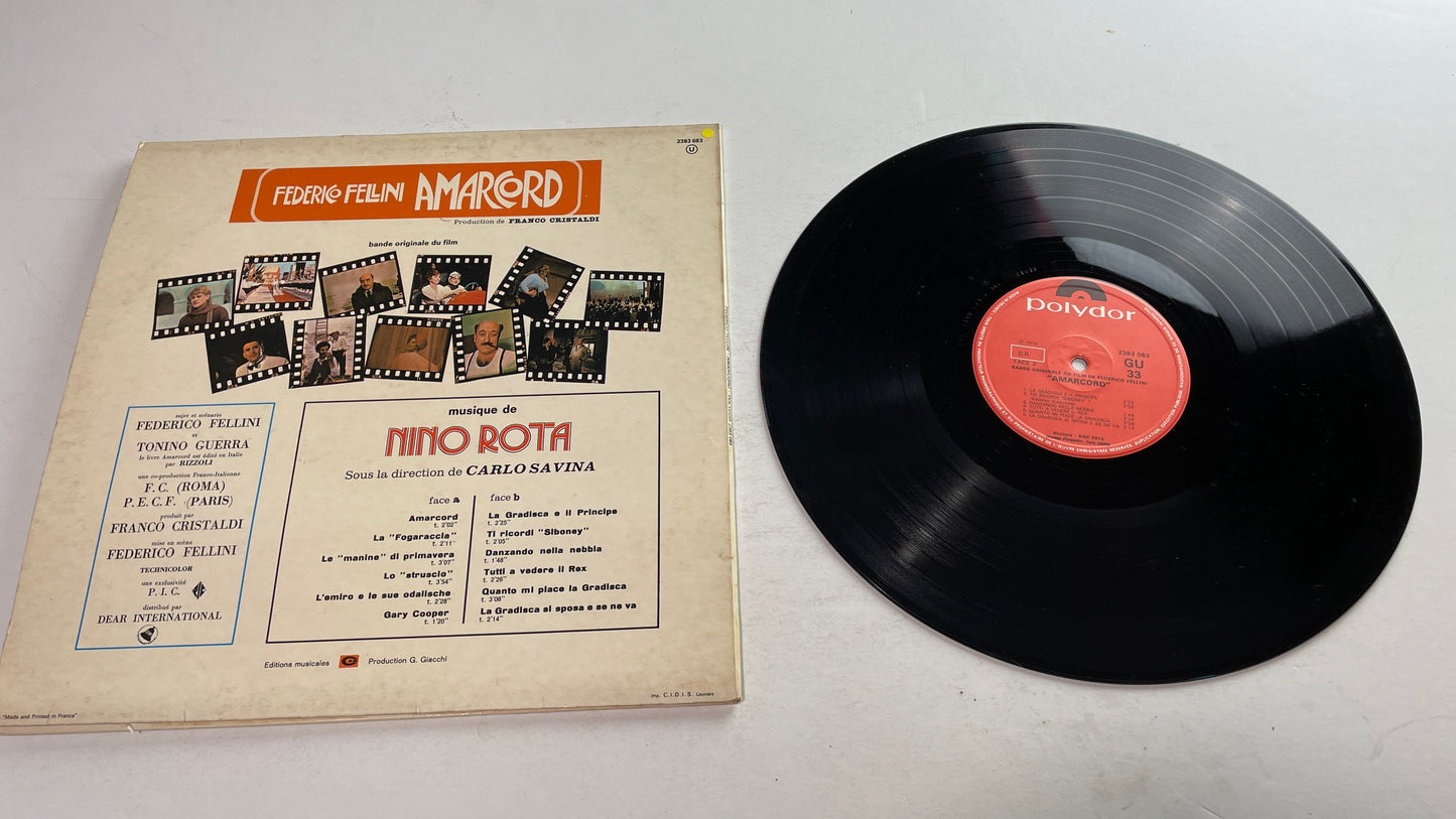 Nino Rota Amarcord (Bande Originale Du Film) Used Vinyl LP VG+\VG+