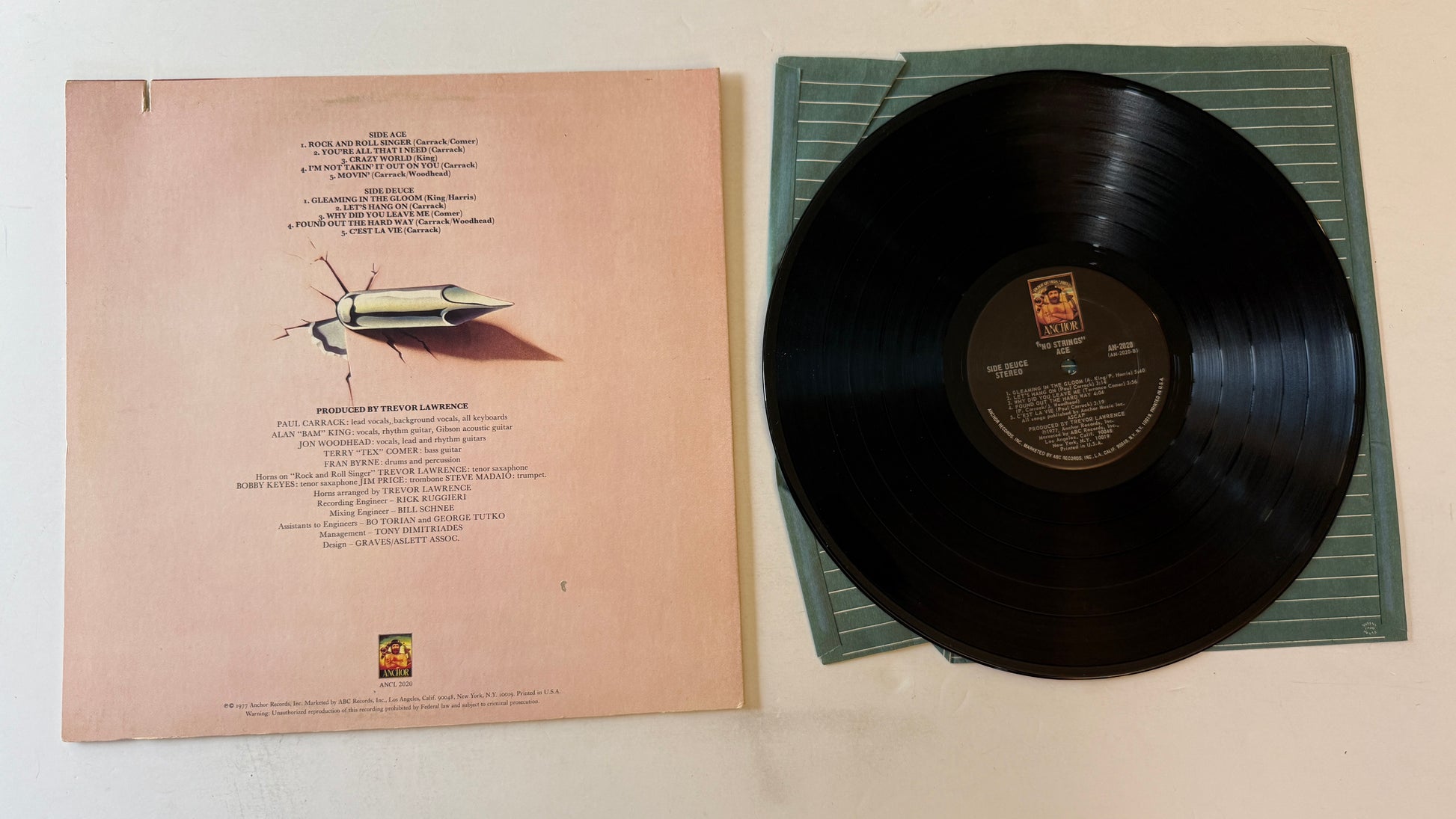 Ace No Strings Used Vinyl LP VG+\VG