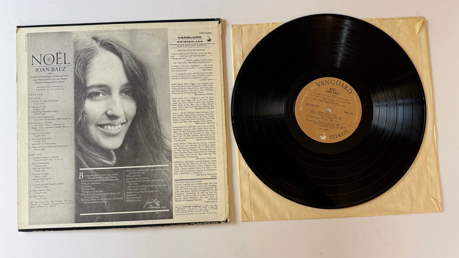 Joan Baez Noël Used Vinyl LP VG+\VG