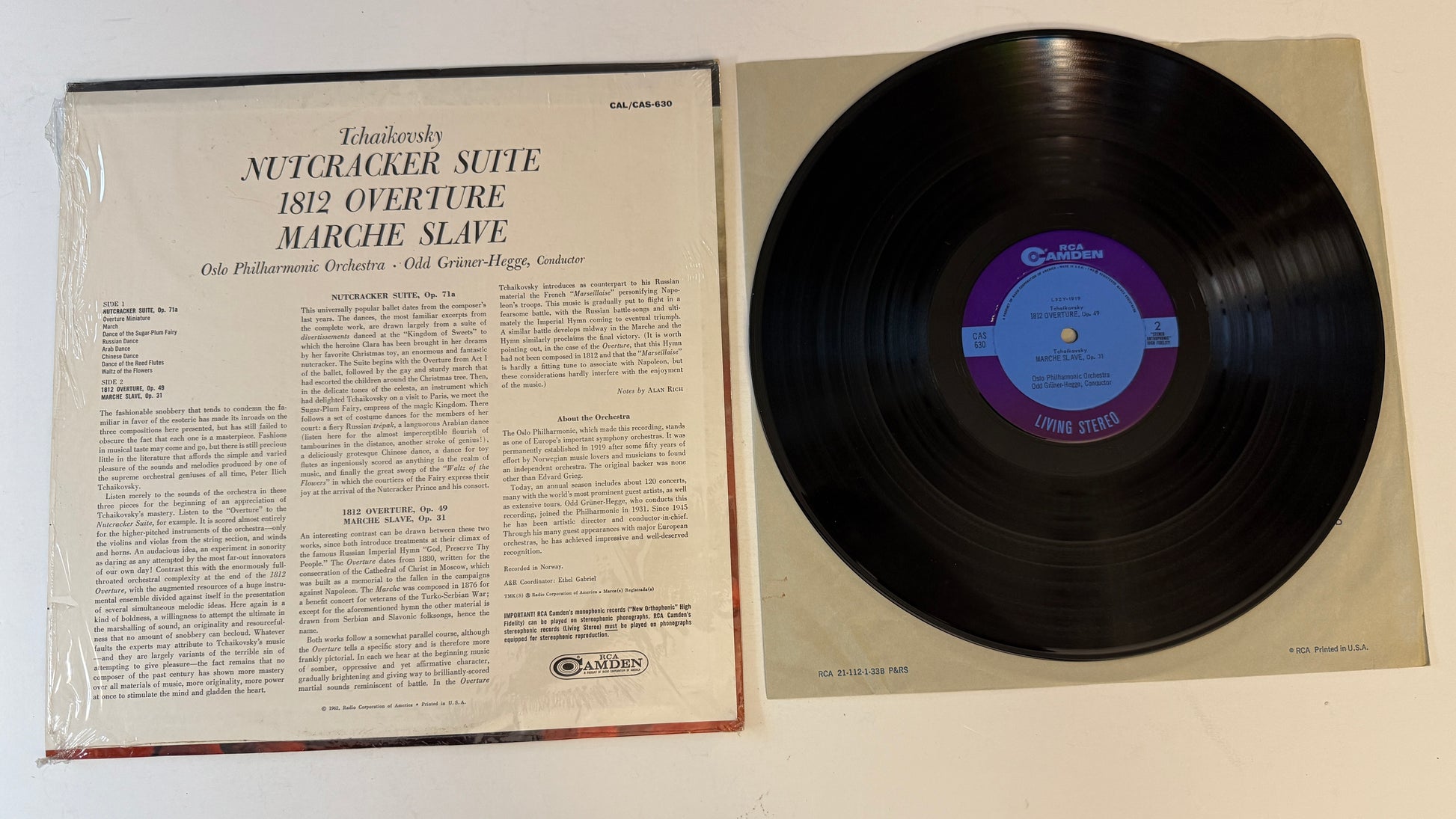 Pyotr Ilyich Tchaikovsky Nutcracker Suite / 1812 Overture / Marche Slave Used Vinyl LP VG+\VG+