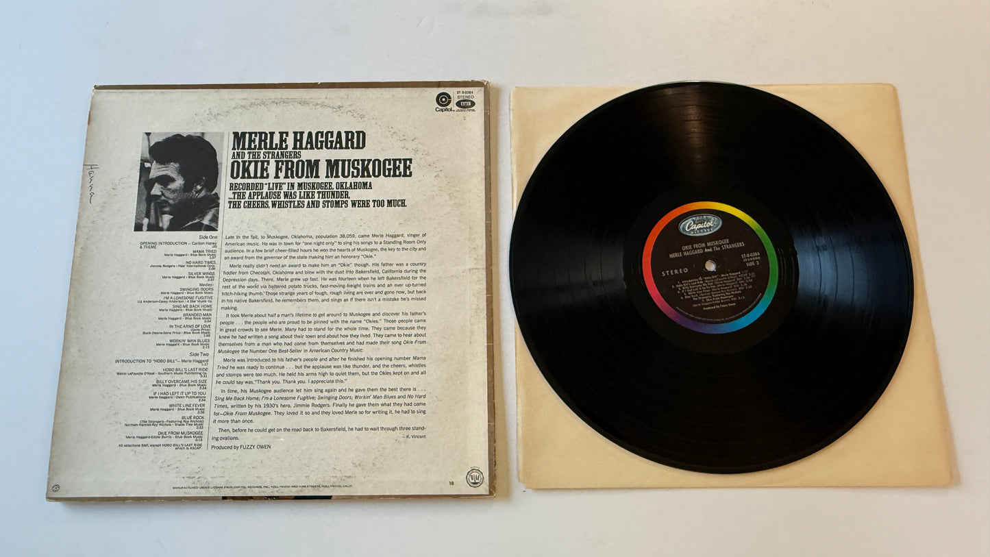 Merle Haggard Okie From Muskogee (Recorded "Live" In Muskogee, Oklahoma) Used Vinyl LP VG+\VG