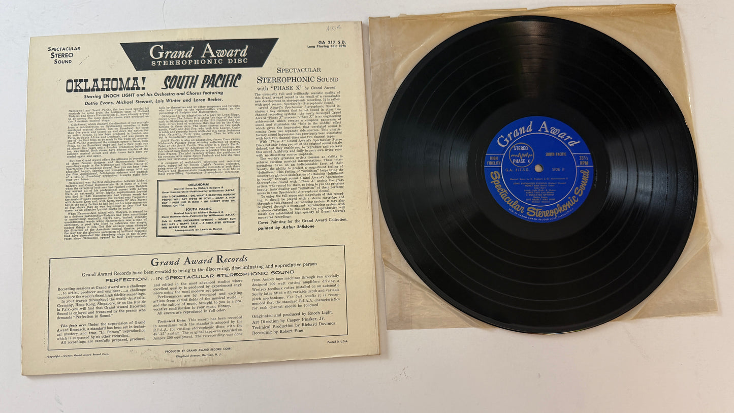 Enoch Light And His Orchestra Oklahoma! And South Pacific Used Vinyl LP VG+\VG+