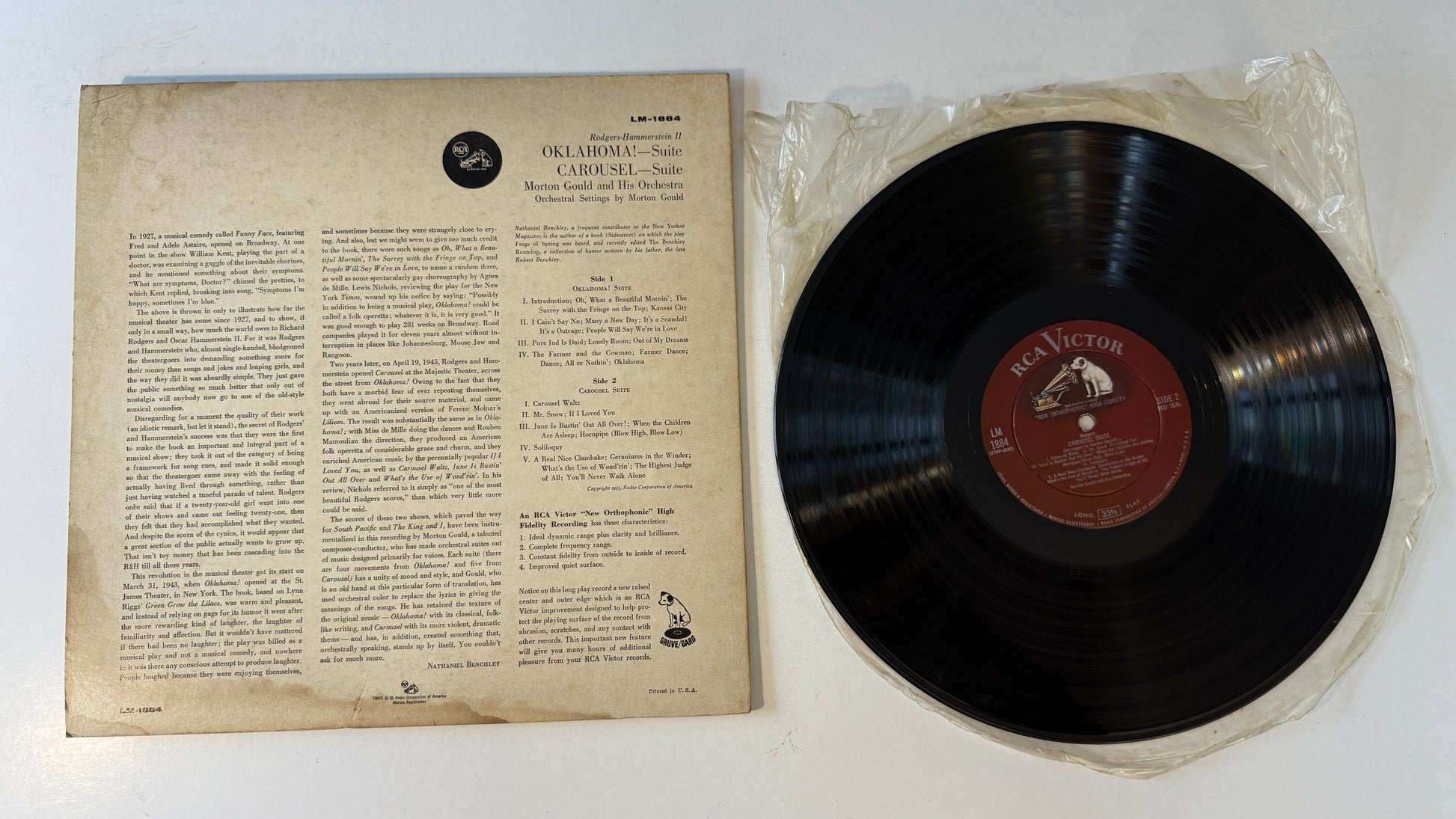 Morton Gould And His Orchestra Oklahoma/Carousel Suites Used Vinyl LP VG+\G+