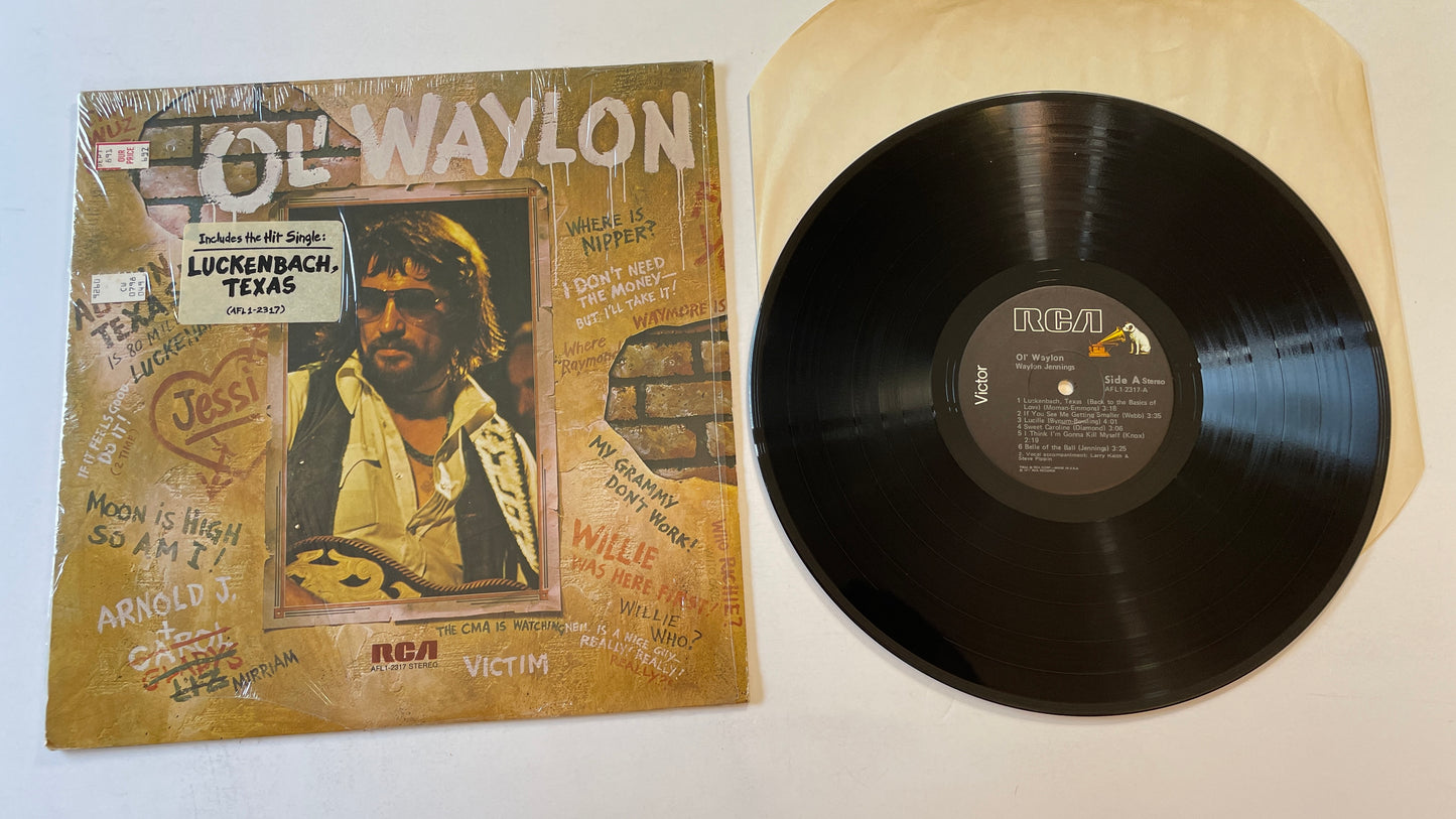 Waylon Jennings Ol' Waylon Used Vinyl LP VG+\VG+