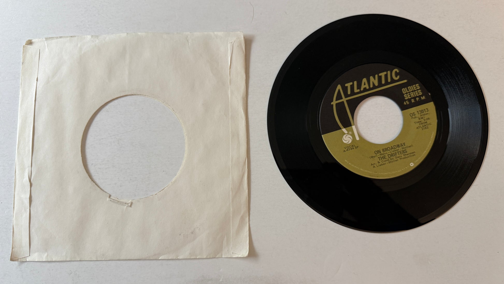 The Drifters On Broadway / I've Got Sand In My Shoes Used 45 RPM 7" Vinyl VG+\