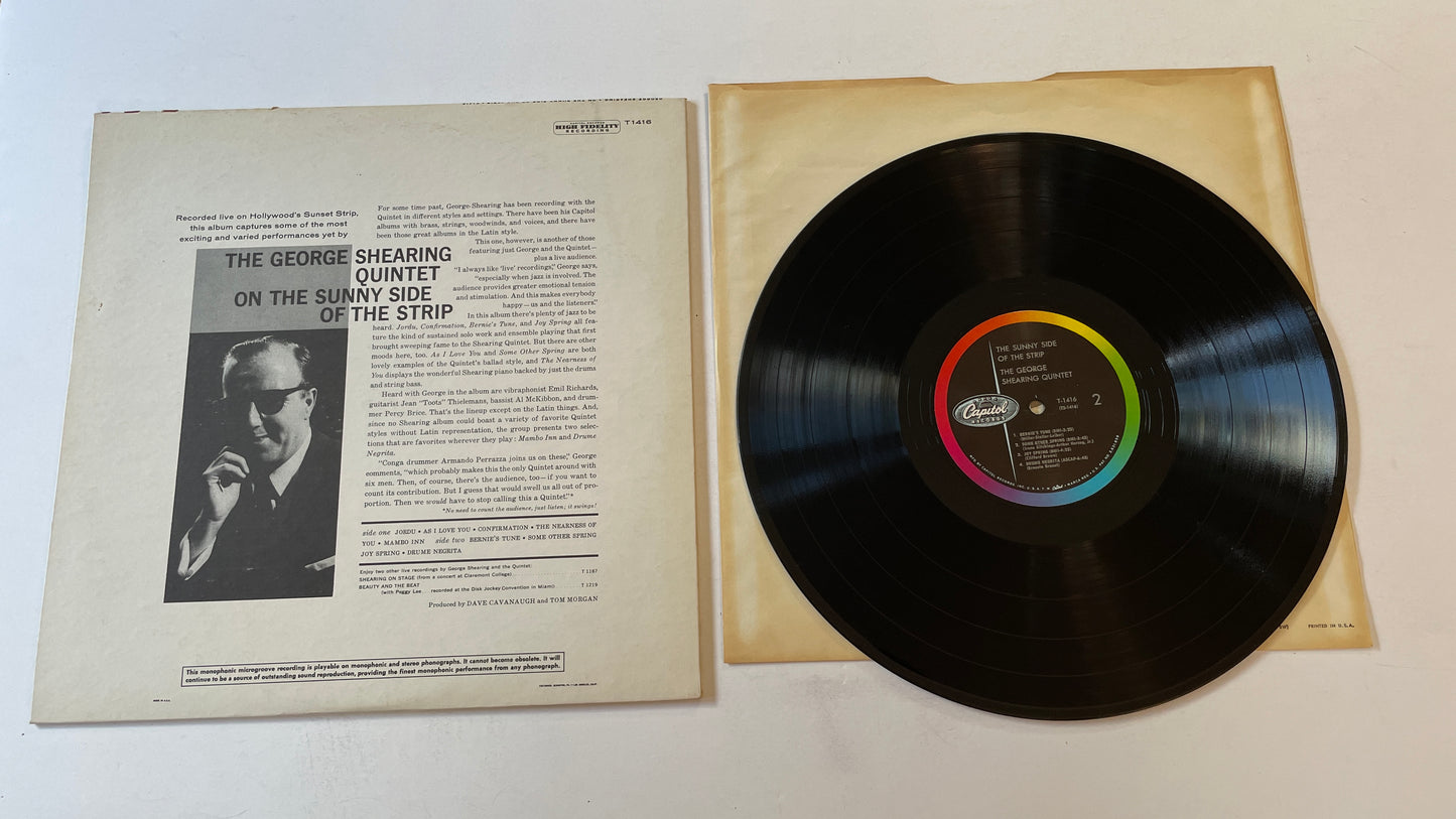 The George Shearing Quintet On The Sunny Side Of The Strip Used Vinyl LP VG+\VG+