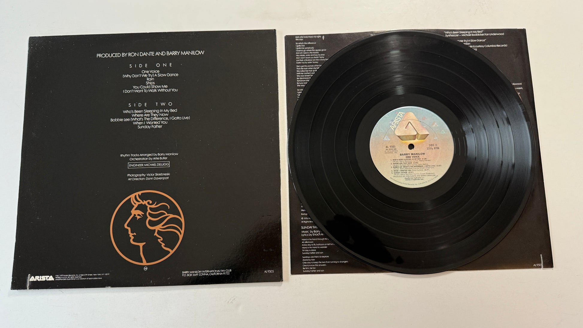 Barry Manilow One Voice Used Vinyl LP VG+\VG