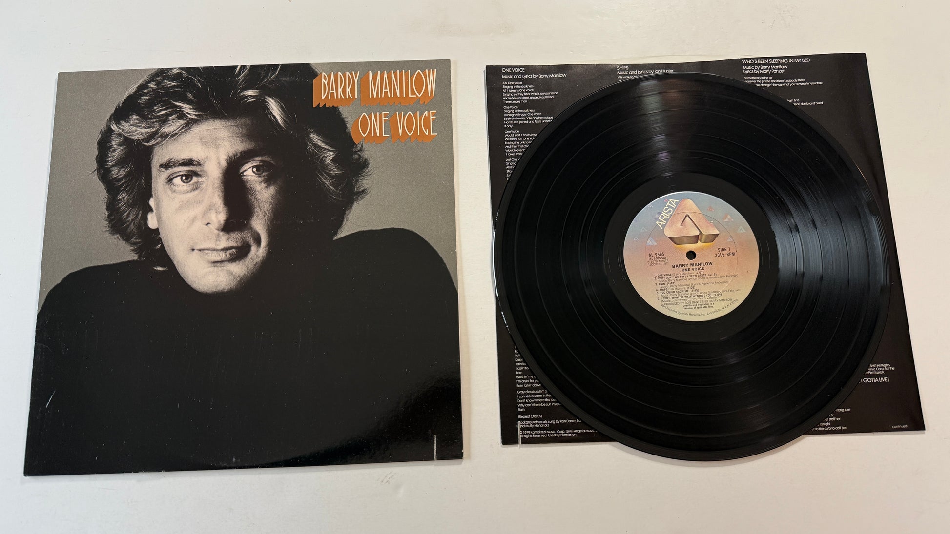 Barry Manilow One Voice Used Vinyl LP VG+\VG