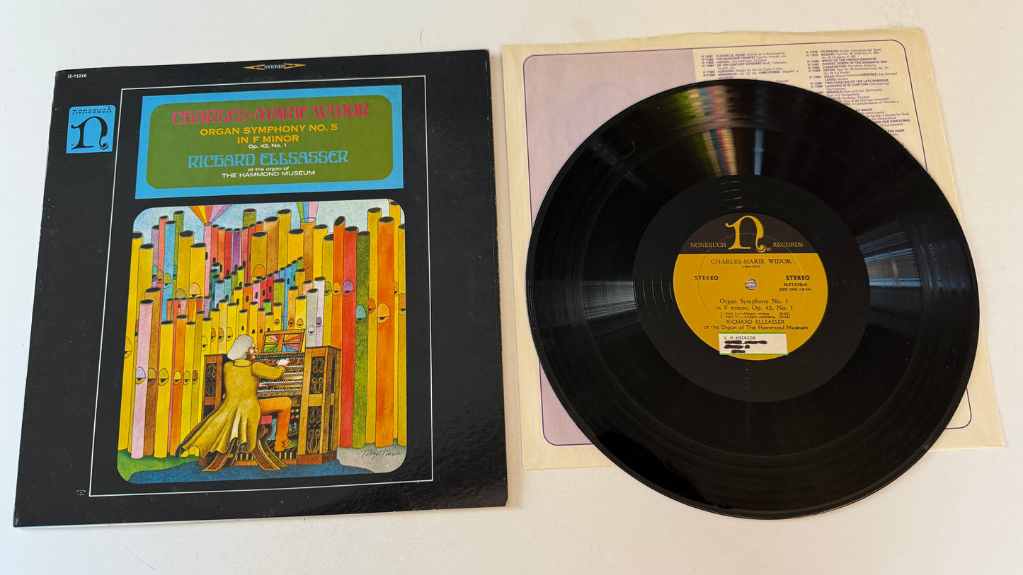 Richard Ellsasser Organ Symphony No. 5 In F Minor Op. 42, No. 1 Used Vinyl LP VG+\VG+