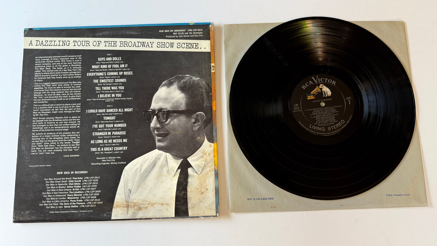 Ray Ellis And His Orchestra Our Man On Broadway Used Vinyl LP VG+\VG