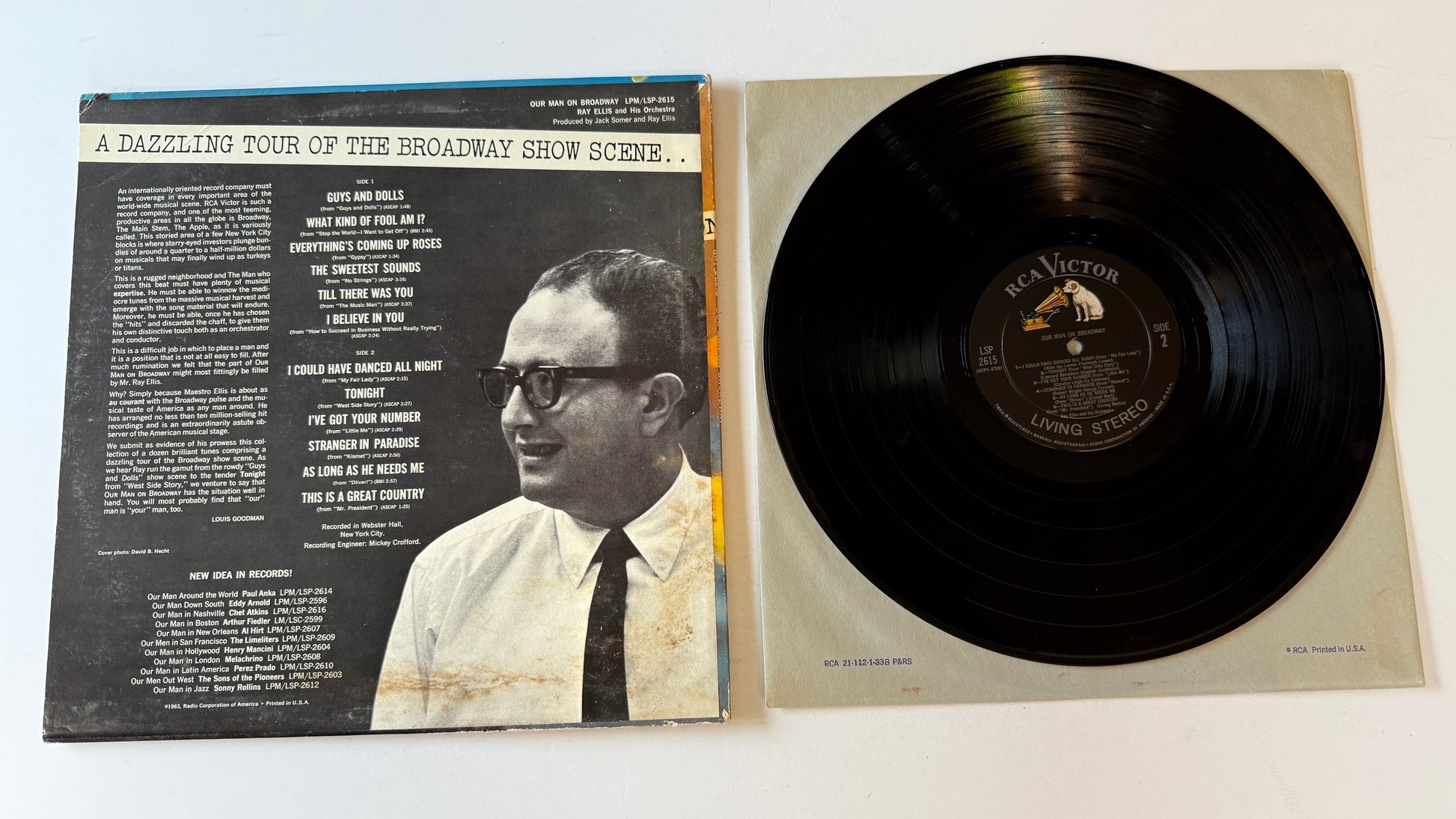 Ray Ellis And His Orchestra Our Man On Broadway Used Vinyl LP VG+\VG