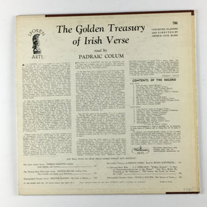 Padraic Colum ‎ The Golden Treasury Of Irish Verse Orig Press Used Vinyl LP VG\VG