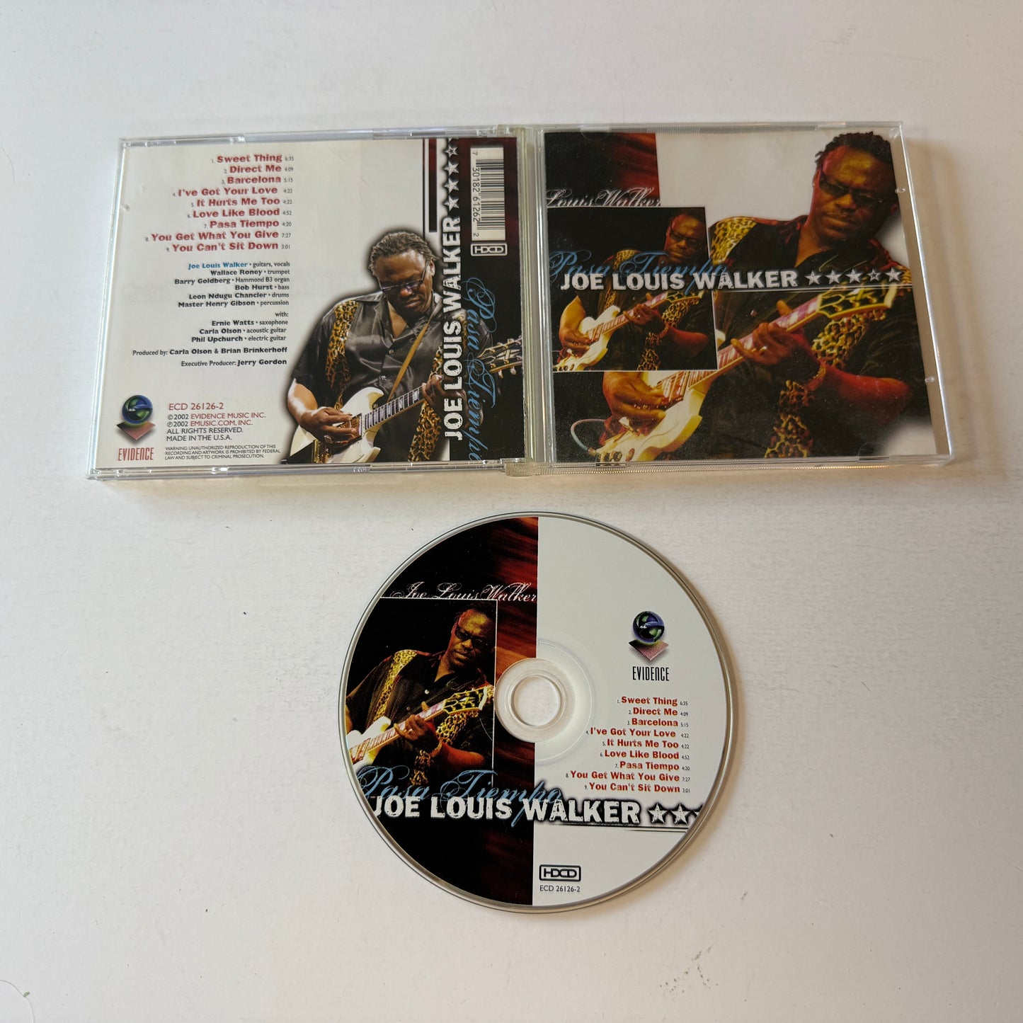 Joe Louis Walker Pasa Tiempo Used CD VG+\VG+