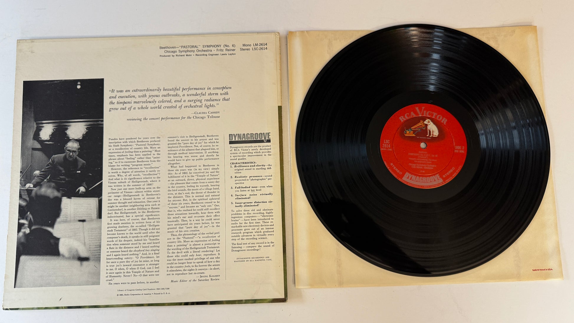 Ludwig van Beethoven "Pastoral" Symphony Used Vinyl LP VG+\VG+
