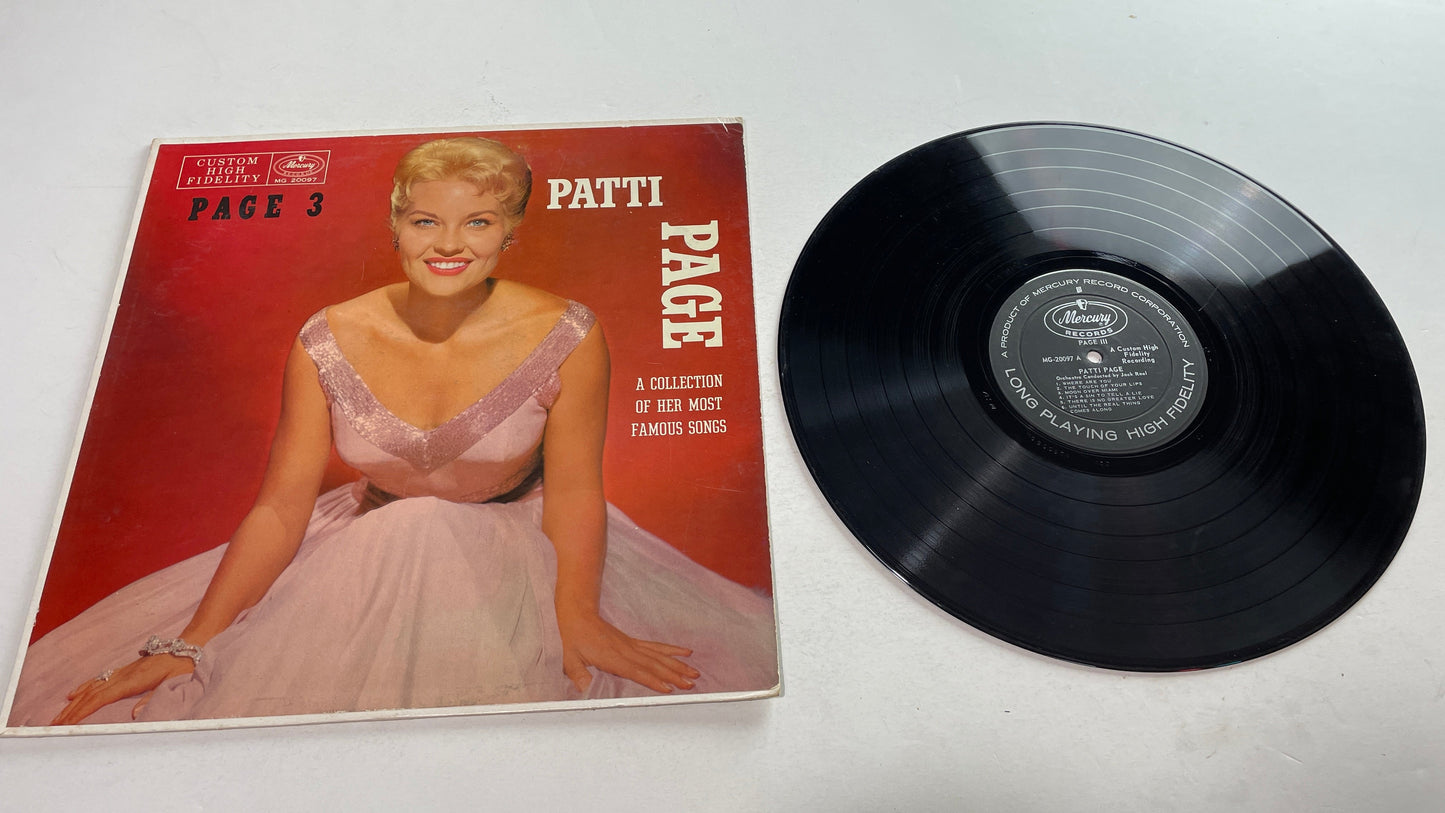 Patti Page Page 3 A Collection Of Her Most Famous Songs Used Vinyl LP VG+\VG+