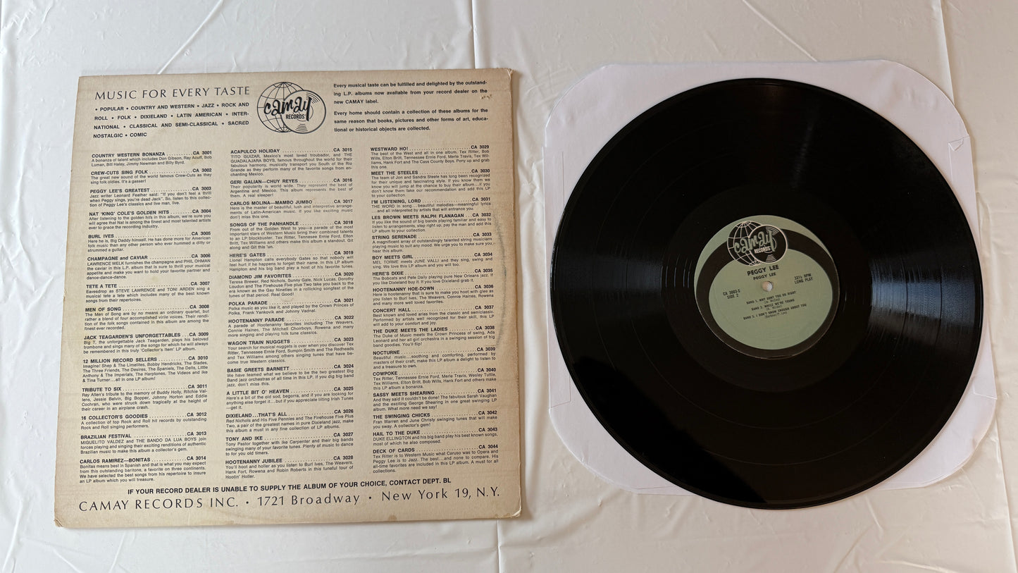 Peggy Lee Peggy Lee Used Vinyl LP VG+\G+