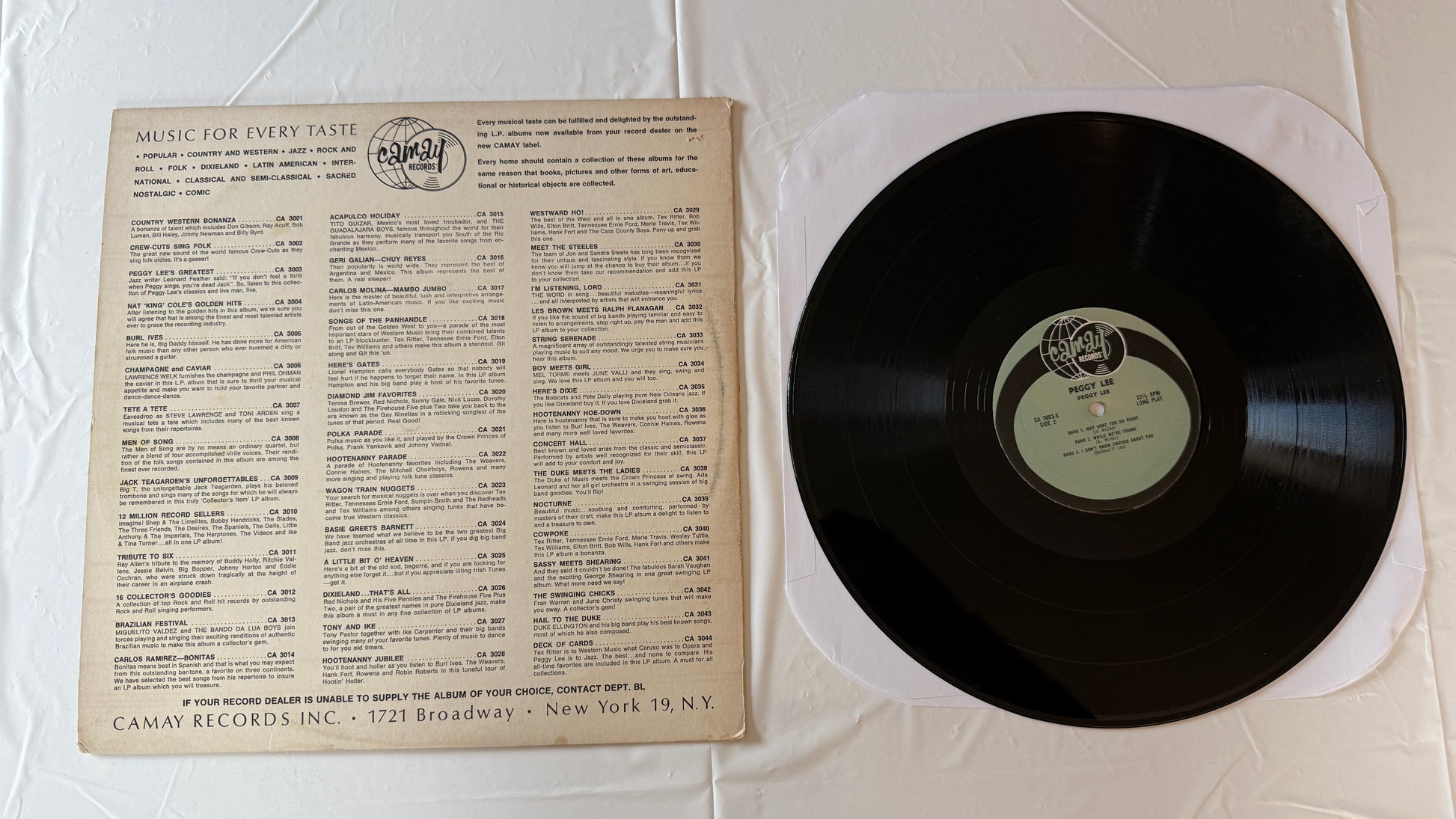 Peggy Lee Peggy Lee Used Vinyl LP VG+\G+