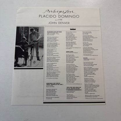 Placido Domingo Perhaps Love Used Vinyl LP VG+\VG+