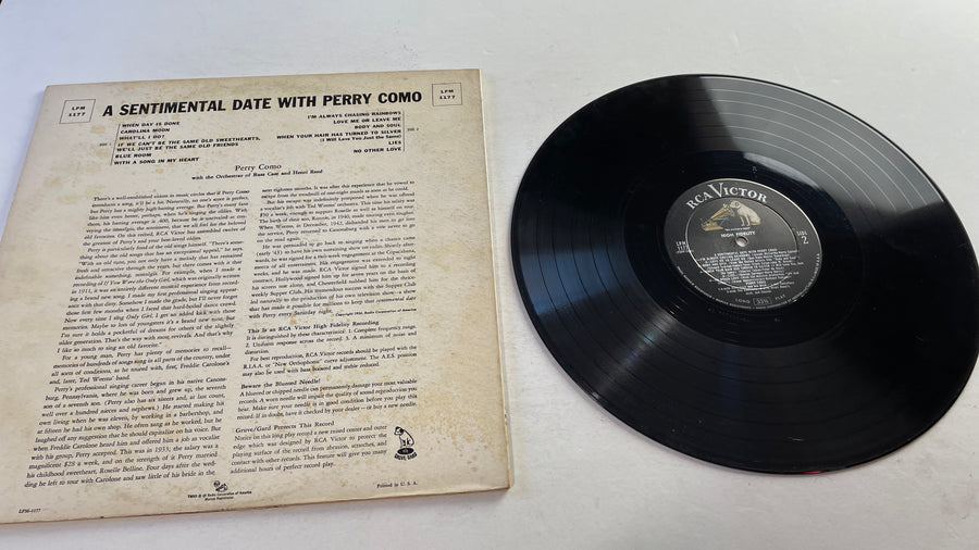 Perry Como A Sentimental Date With Perry Como Used Vinyl LP VG\VG+